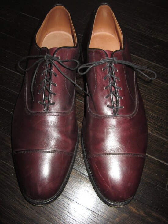 ALLEN EDMONDS PARK AVENUE Cap Toe Oxford Dress Shoes Burgundy Leather Men’s 11.5 main image 15
